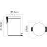 Мусорное ведро WASSERKRAFT ELBE K-7200 K-635BLACK 5 л